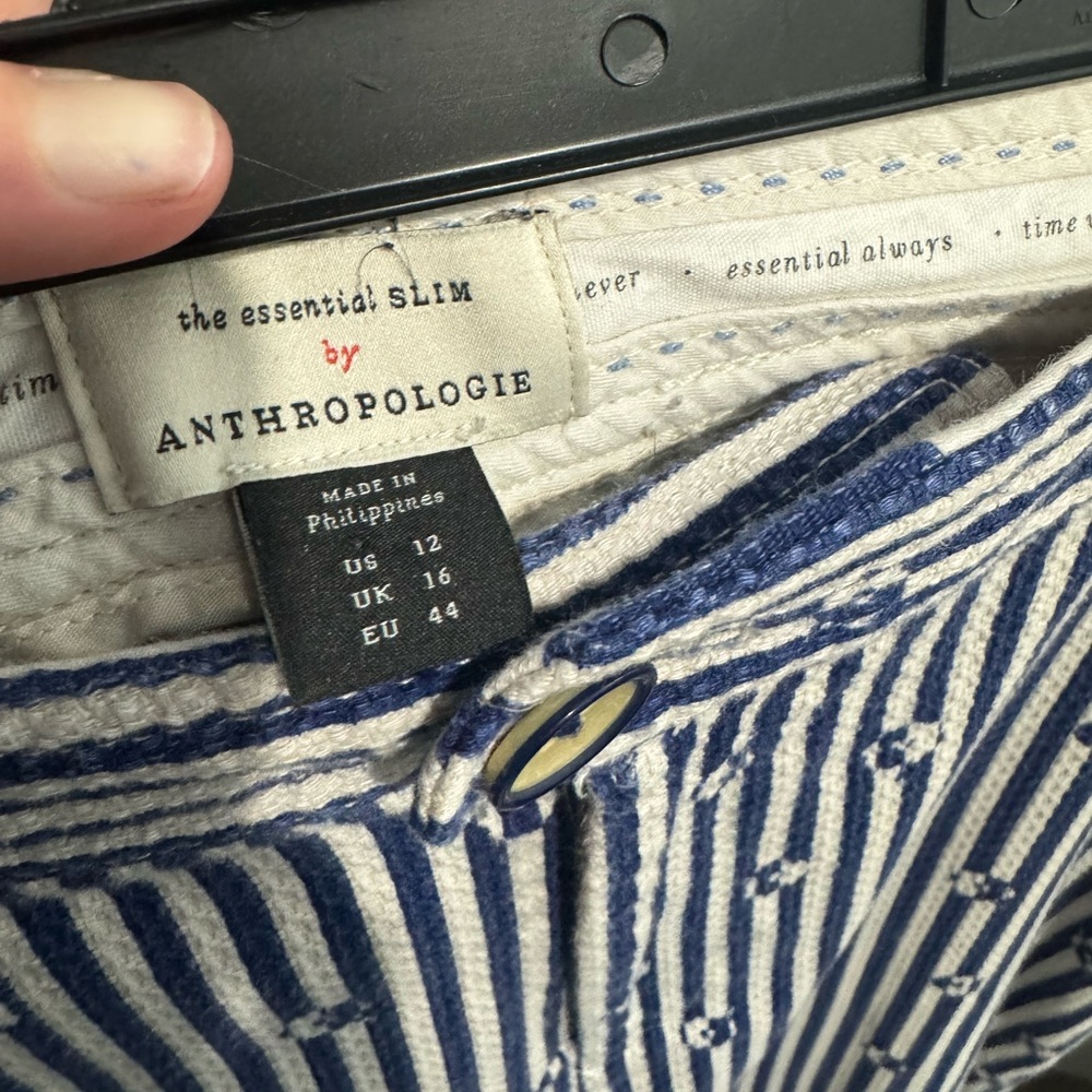 Anthropologie High Rise Essential Slim Trouser Pant Womens Size 12 - Picture 4 of 4